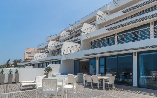 Touching the sand in one of the most exclusive beachfront properties.