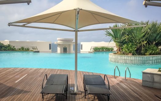 Touching the sand in one of the most exclusive beachfront properties.